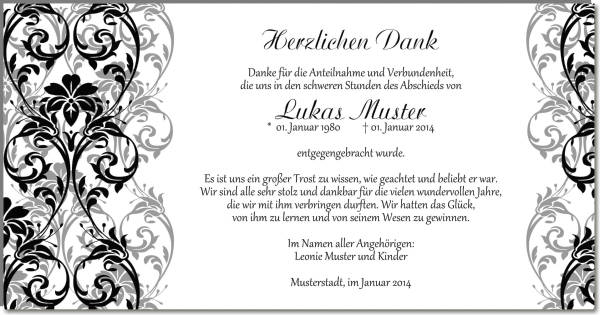  Danksagungskarten Trauer