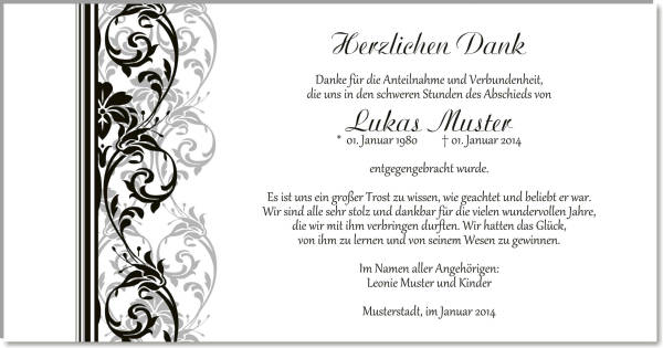  Danksagungskarten Trauer