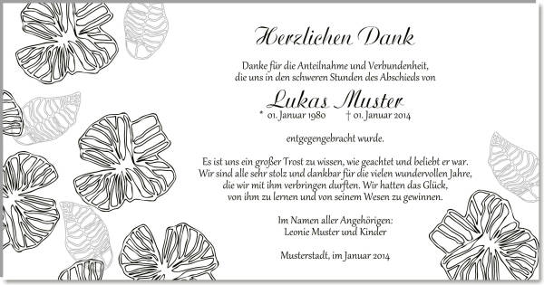  Danksagungskarten Trauer