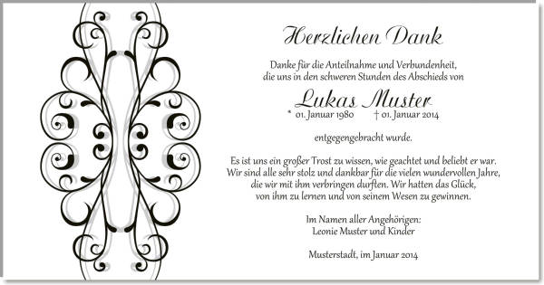  Danksagungskarten Trauer