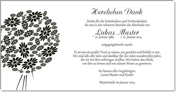  Danksagungskarten Trauer