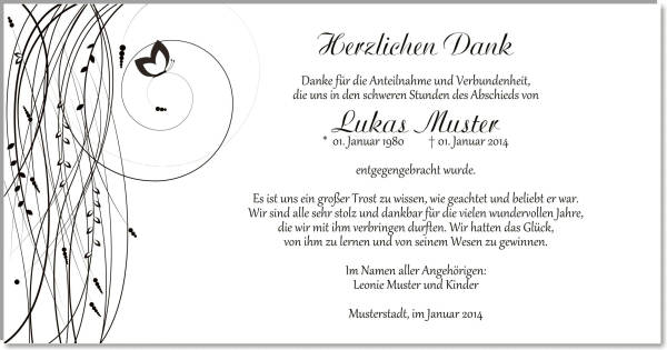  Danksagungskarten Trauer