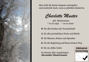 Danksagungskarten Trauer