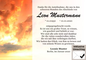 Danksagungen Trauer selber drucken