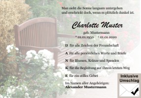 Danksagungskarten Trauer