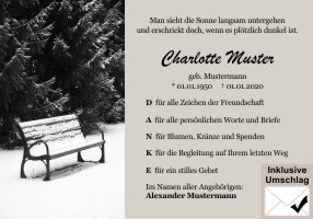 Danksagungskarten Todesfall