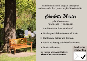 Danksagungskarten Beerdigung