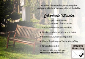 Danksagungskarten drucken