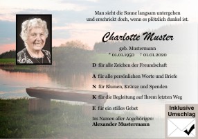 Danksagungskarten Druckerei