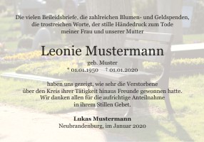 Danksagungskarten einzigartix