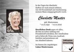 Danksagungskarten hangemacht