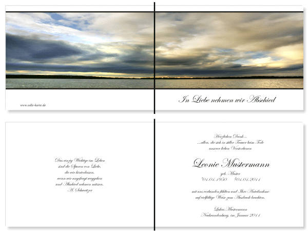  Danksagungskarten Trauer