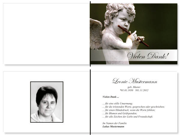  Danksagungskarten Trauer