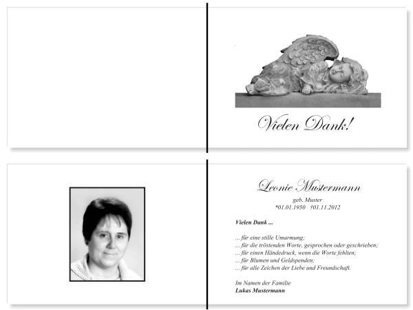  Danksagungskarten Trauer