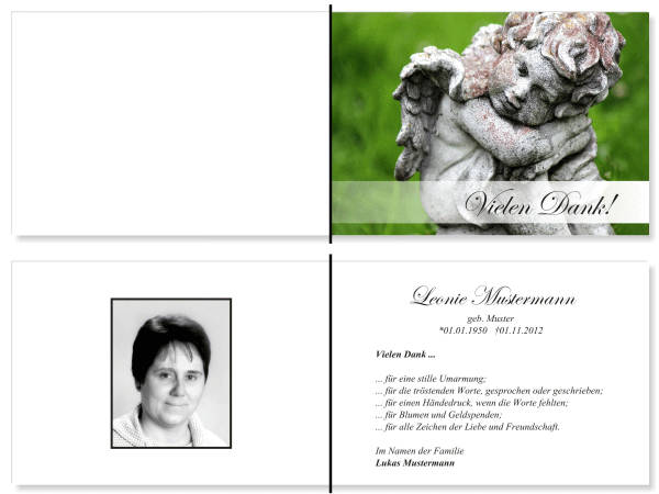  Danksagungskarten Trauer