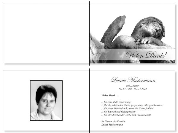  Danksagungskarten Trauer
