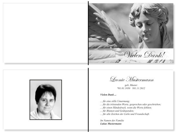  Danksagungskarten Trauer