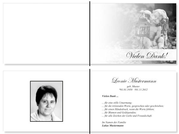  Danksagungskarten Trauer