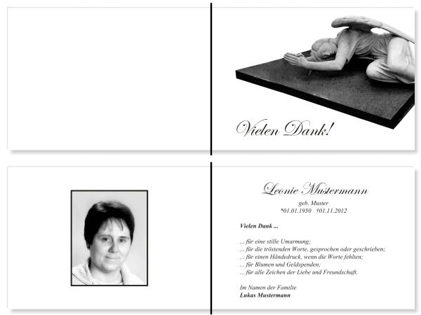  Danksagungskarten Trauer