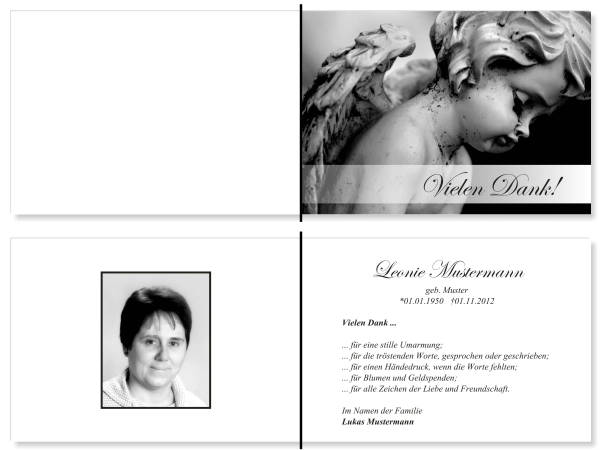  Danksagungskarten Trauer