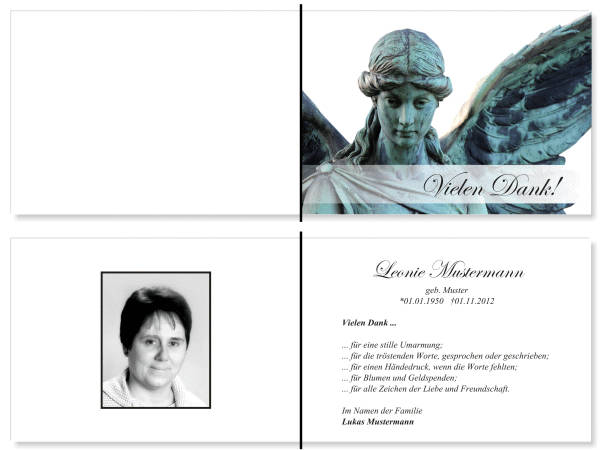 Danksagungskarten Trauer