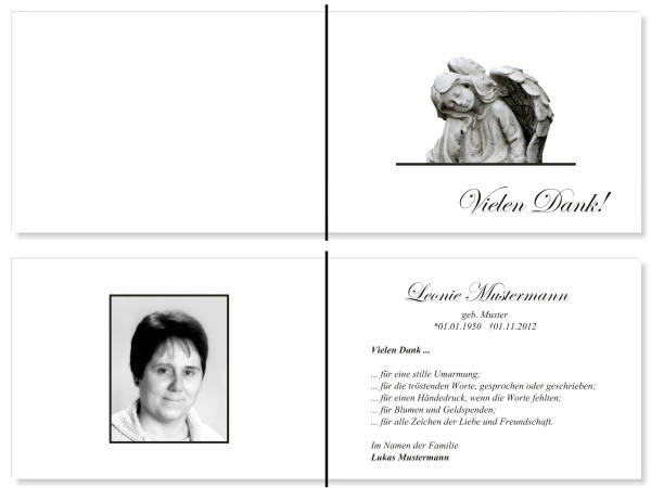  Danksagungskarten Trauer