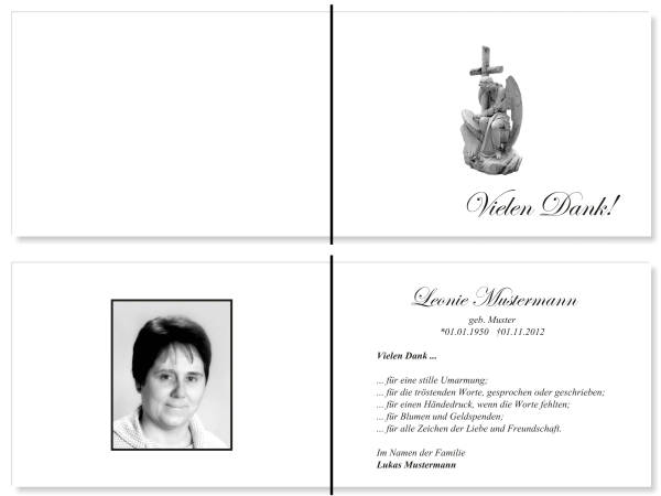  Danksagungskarten Trauer