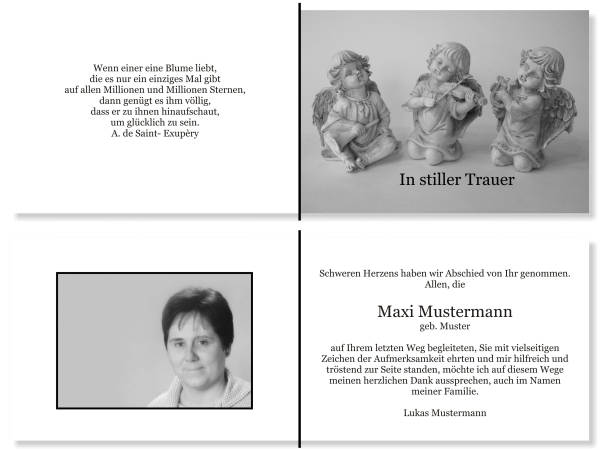  Danksagungskarten Trauer