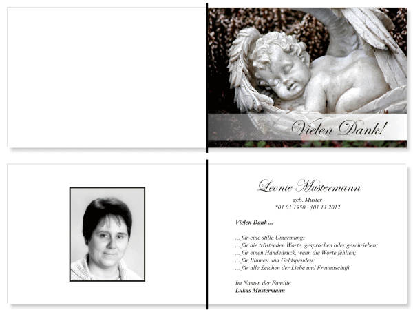  Danksagungskarten Trauer