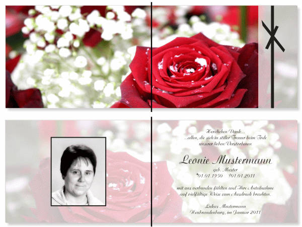  Danksagungskarten Trauer