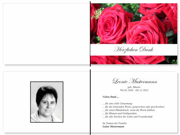  Danksagungskarten Trauer